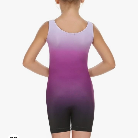 Arshiner Leotards for Girls Gymnastics with Shorts Color Gradient Shiny … - Picture 2 of 9